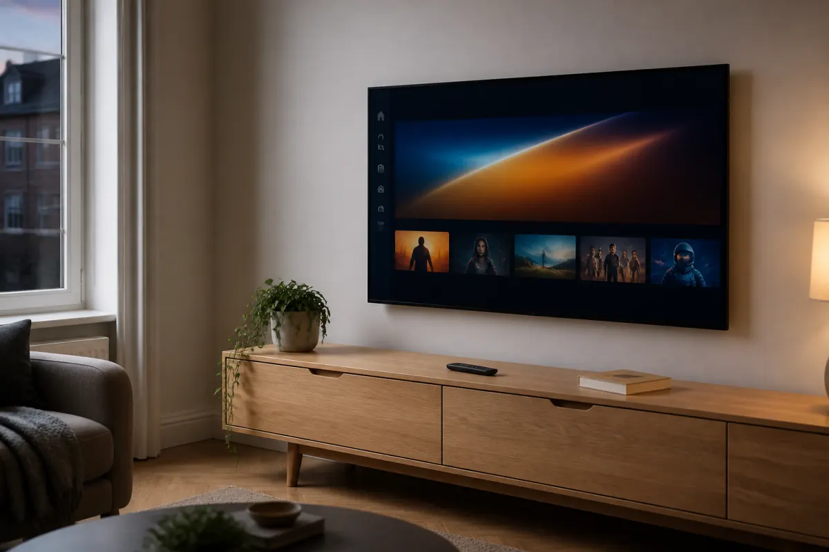 Living room TV ready for NexiTV setup